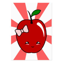 Kawaii Apple (Girl) Business Card Templates