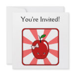Kawaii Apple (Girl) invitations