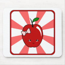 Kawaii Apple (Girl) Mousepads