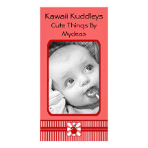 Kawaii Apple (Girl) Personalized Photo Card