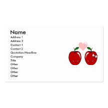 Kawaii Apple Love Business Cards