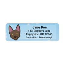 Kawaii Australian Kelpie Custom Return Address Labels