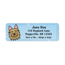 Kawaii Australian Terrier Custom Return Address Label