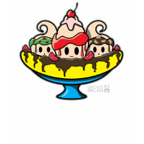 Kawaii Banana Split Ice Cream Sundae T-Shirt