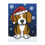 Kawaii Beagle Christmas Postcard