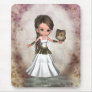 Kawaii Beautiful Athena Greek Goddess Mousepad