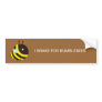 KAWAII BEE VERY CUTE FLYING BEE BUMBLEBEE I BRAKE BUMPER STICKER