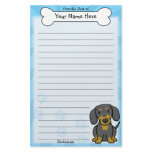Kawaii Black & Tan Dachshund Stationery