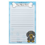 Kawaii Black & Tan Dachshund Stationery