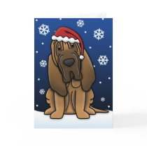 Kawaii Bloodhound Christmas Card