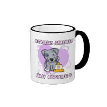 Kawaii Blue Aussie Rally Obedience Coffee Mugs