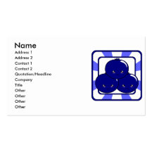 Kawaii Blueberry Basket (Boy) Business Card Templates