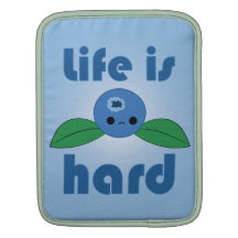 Kawaii Blueberry Life is Hard iPad sleeve