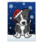 Kawaii Border Collie Christmas Card