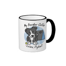 Kawaii Border Collie Flyball Mug