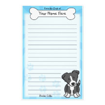 Kawaii Border Collie Stationery