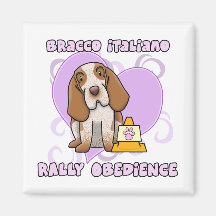 Kawaii Bracco Italiano Rally Obedience Fridge Magnet