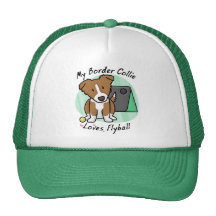 Kawaii Brown Border Collie Flyball Hat