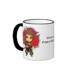 Kawaii Brunette Firefighter Girl Mug