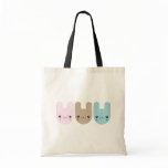 Kawaii Bunny Trio Tote Bag