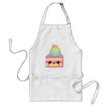 Kawaii Cake Pink Rainbow Sprinkles Fun Dessert Apron