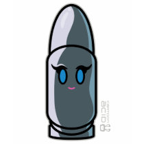 Kawaii Cartoon Girl Bullet T-Shirt