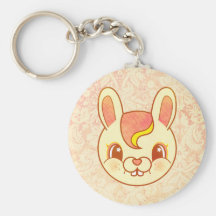 Kawaii Cartoon Retro Bunny Rabbit Keychain