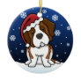 Kawaii Cartoon Saint Bernard Christmas Ornament