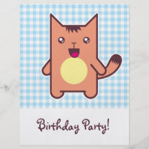 Kawaii cat flyer design