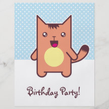 Kawaii cat full color flyer