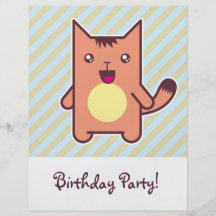 Kawaii cat full color flyer