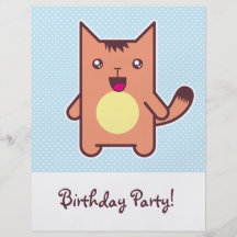 Kawaii cat personalized flyer