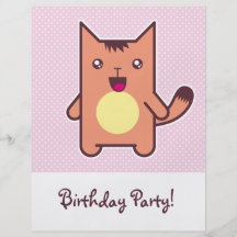 Kawaii cat personalized flyer