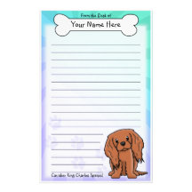 Kawaii Cavalier King Charles Spaniel Stationery