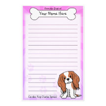 Kawaii Cavalier King Charles Spaniel Stationery