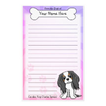 Kawaii Cavalier King Charles Spaniel Stationery