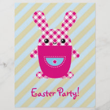 Kawaii chequered rabbit flyer