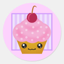 Kawaii Cherry Cupcake Sticker