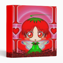 Kawaii Chibi Tomato Fairy Binders