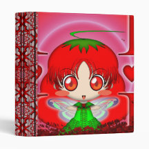 Kawaii Chibi Tomato Fairy Vinyl Binders