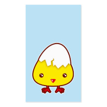 Kawaii chick bookmark business cards
