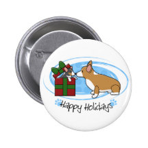 Kawaii Christmas Corgi Puppy Gift Pin
