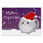 Kawaii christmas grey tabby kitty cat cards