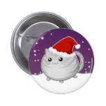 Kawaii christmas grey tabby kitty cat buttons