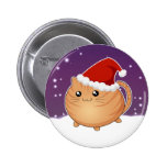 Kawaii christmas orange tabby kitty cat buttons