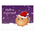 Kawaii christmas orange tabby kitty cat postcards