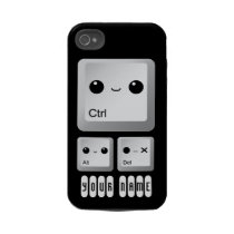 Kawaii Ctrl Alt Del Keyboard - Personalized Tough Iphone 4 Covers