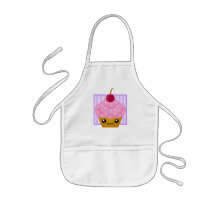 Kawaii Cupcake Cherry Childrens Apron