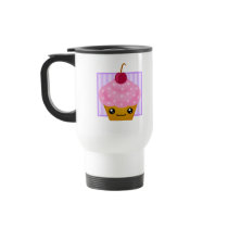 Kawaii Cupcake Cherry Travel Mug