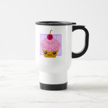 Kawaii Cupcake Cherry Travel Mug